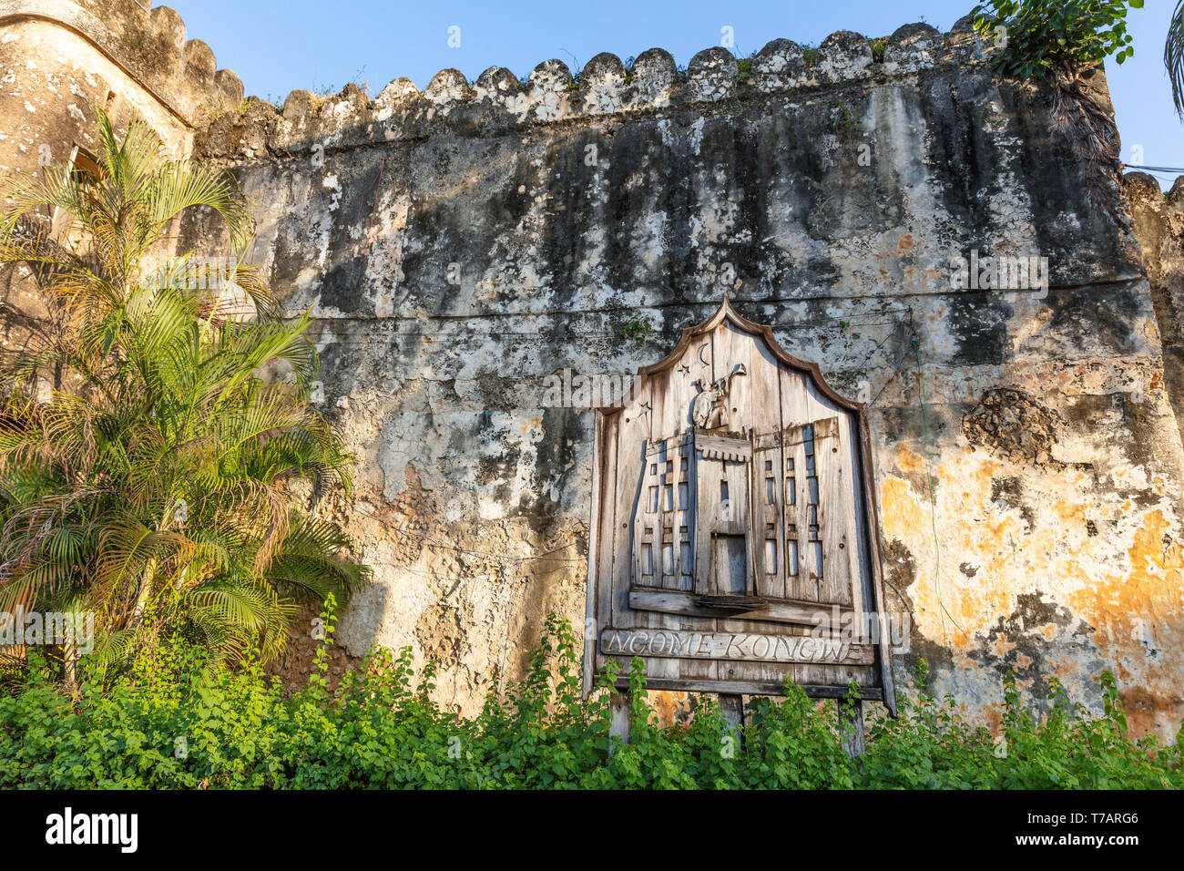 Stone Town, Zanzibar-February 28, 2019: Das alte Fort Ngome Kongwe Stockfoto