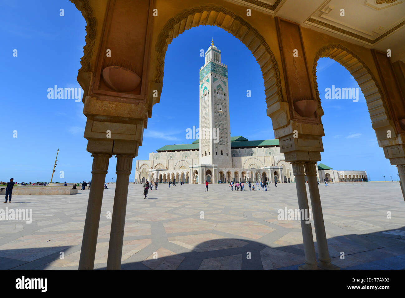 Hassan-II.-Moschee in Casablanca, Marokko. Stockfoto