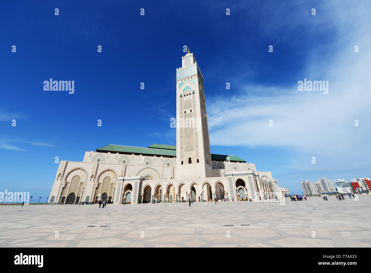 Die Hassan-II.-Moschee in Casablanca, Marokko. Stockfoto