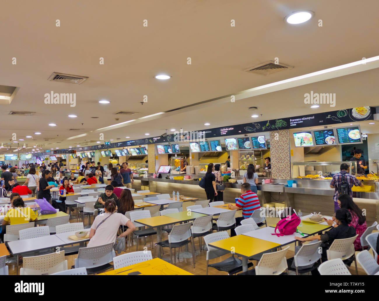 Platinum Fashion Mall, Food Court, Essbereich, Pratunam, Ratchathewi, Bangkok, Thailand Stockfoto