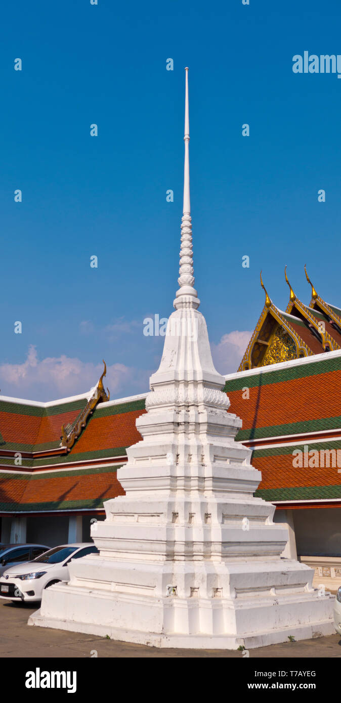 Stupa, Wat Saket, Pom Präp Sattru Phai district, Bangkok, Thailand Stockfoto
