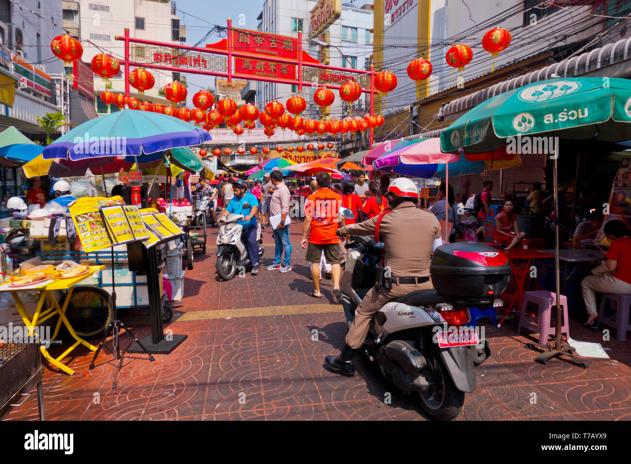 Talat Mai, Soi 6 Yaowarat, Chinatown, Bangkok, Thailand Stockfoto