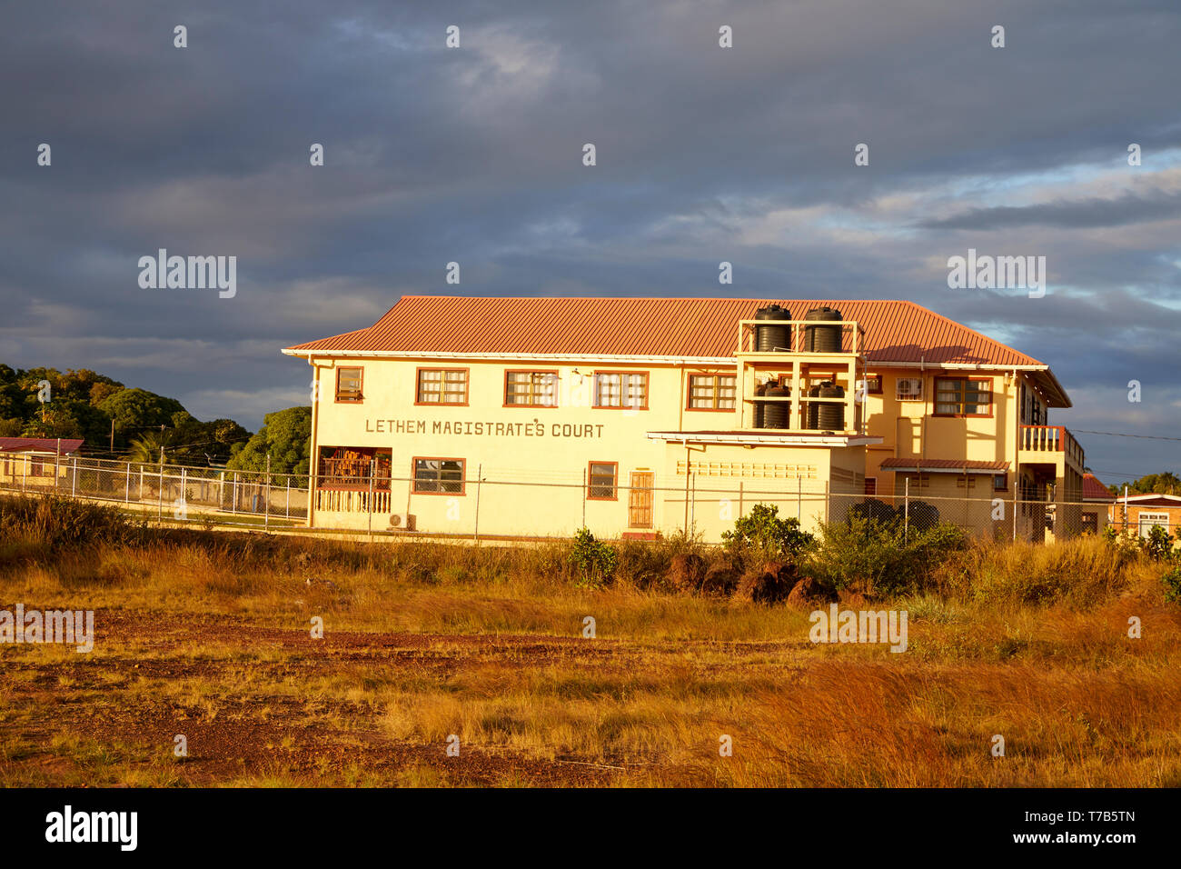 Lethem Richter-gericht in Lethem Guyana Südamerika Stockfoto