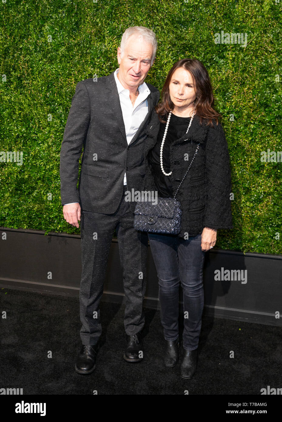 New York, NY - 29. April 2019: John McEnroe und Patty Smyth Chanel 14. jährlichen Tribeca Film Festival Künstler Abendessen Teilnahme an Balthasar Stockfoto