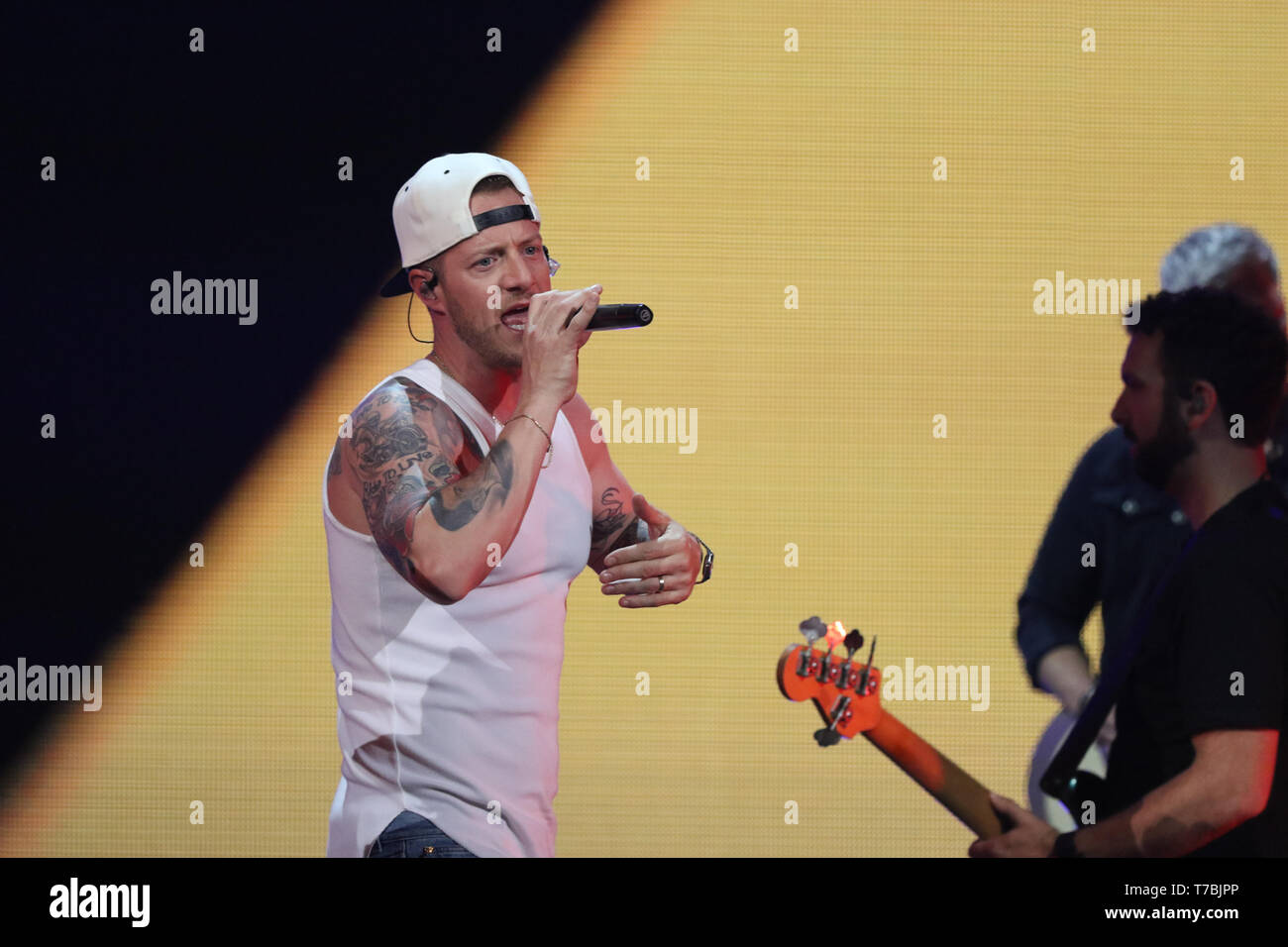 AUSTIN, TX - Mai 04: Tyler Hubbard von Florida Georgia Line auf der Bühne führt während der 2019 iHeartCountry Festival am Frank Erwin Center am 4. Mai 2019 in Austin, Texas. Foto: Chris Tello/imageSPACE/MediaPunch Stockfoto