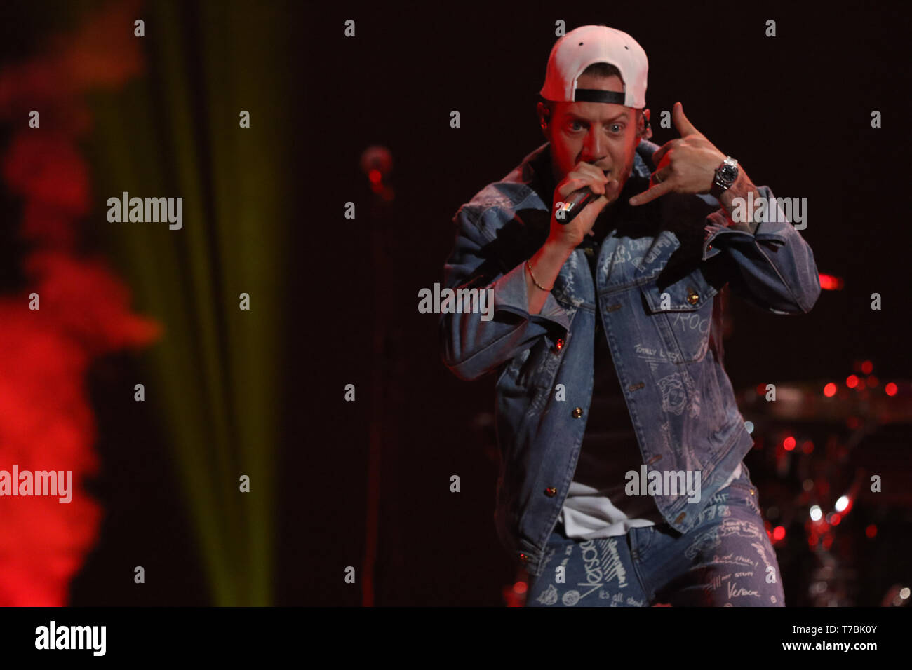 AUSTIN, TX - Mai 04: Tyler Hubbard von Florida Georgia Line auf der Bühne führt während der 2019 iHeartCountry Festival am Frank Erwin Center am 4. Mai 2019 in Austin, Texas. Foto: Chris Tello/imageSPACE/MediaPunch Stockfoto