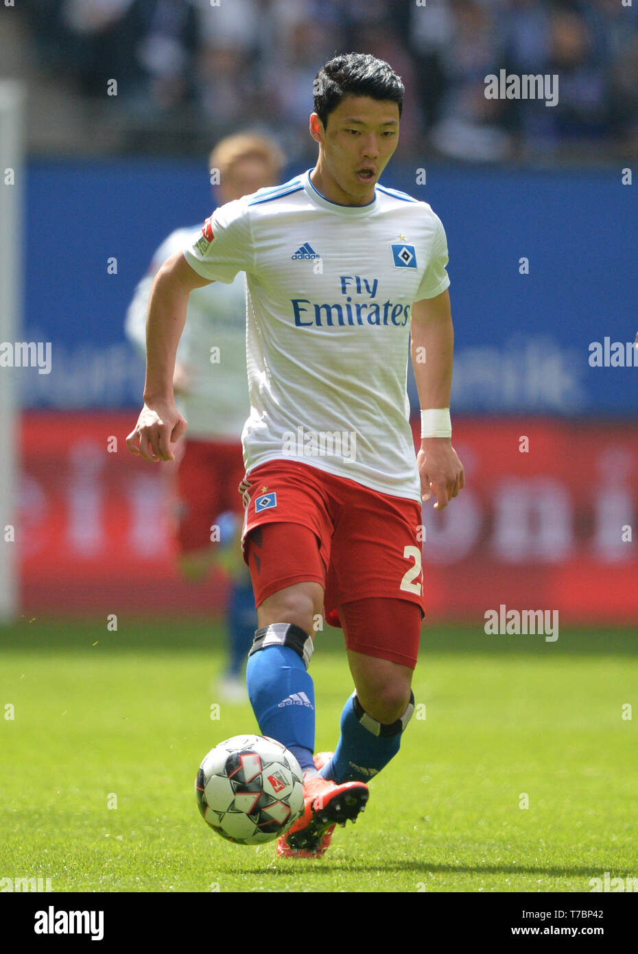 Hamburg, Deutschland. 04 Mai, 2019. Hee-Chan Hwang (HH), Fußball 2. 1. Fussballbundesliga, 32. Spieltag, Hamburg Hamburg Hamburg (HH) - FC Ingolstadt 04 (IN) 0:3, am 04/05/2019 in Hamburg/Deutschland. € | Nutzung der weltweiten Kredit: dpa/Alamy leben Nachrichten Stockfoto