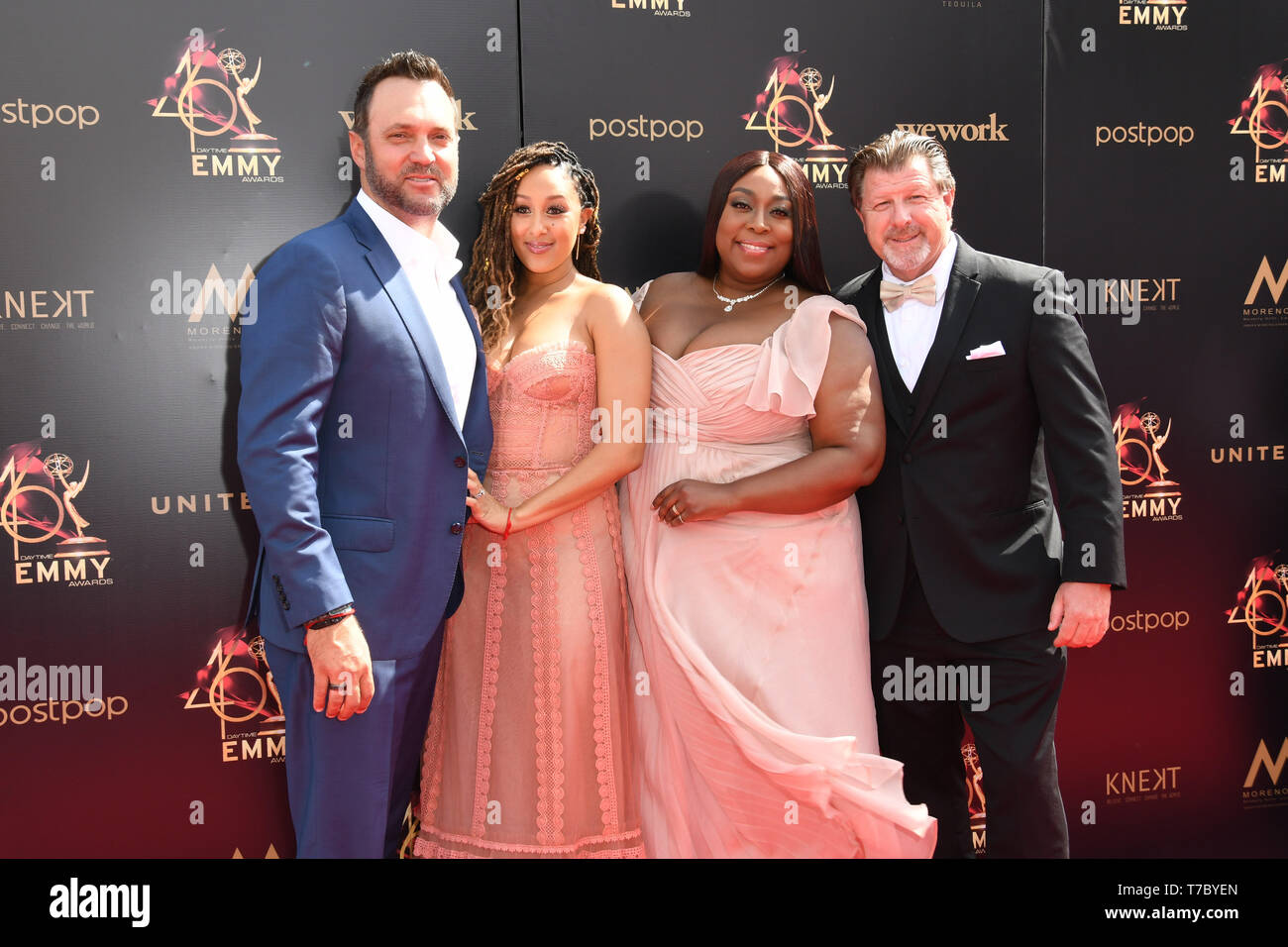 Mai 5, 2019 - Pasadena, Kalifornien, USA - 05. Mai 2019 - Pasadena, Kalifornien - Adam Housley, Tamera Mowry-Housley, Loni Liebe. 46. jährlichen Daytime Emmy Awards - Ankünfte am Pasadena Civic Auditorium statt. Photo Credit: Birdie Thompson/AdMedia (Credit Bild: © Birdie Thompson/AdMedia über ZUMA Draht) Stockfoto