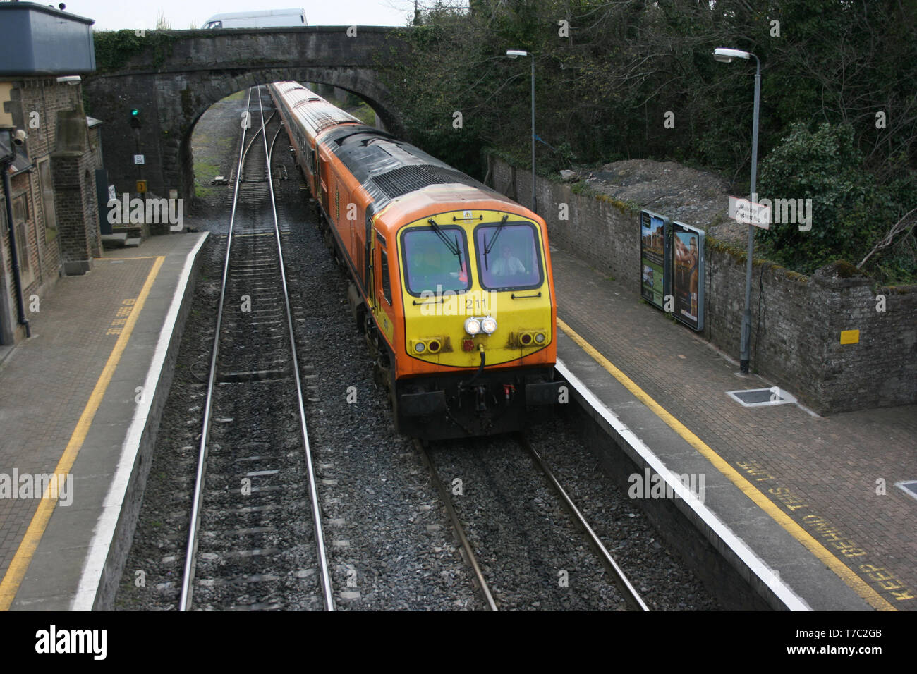 Newbridge, Irland, April 2008, ein Iarnrod Eireann Zug Stockfoto