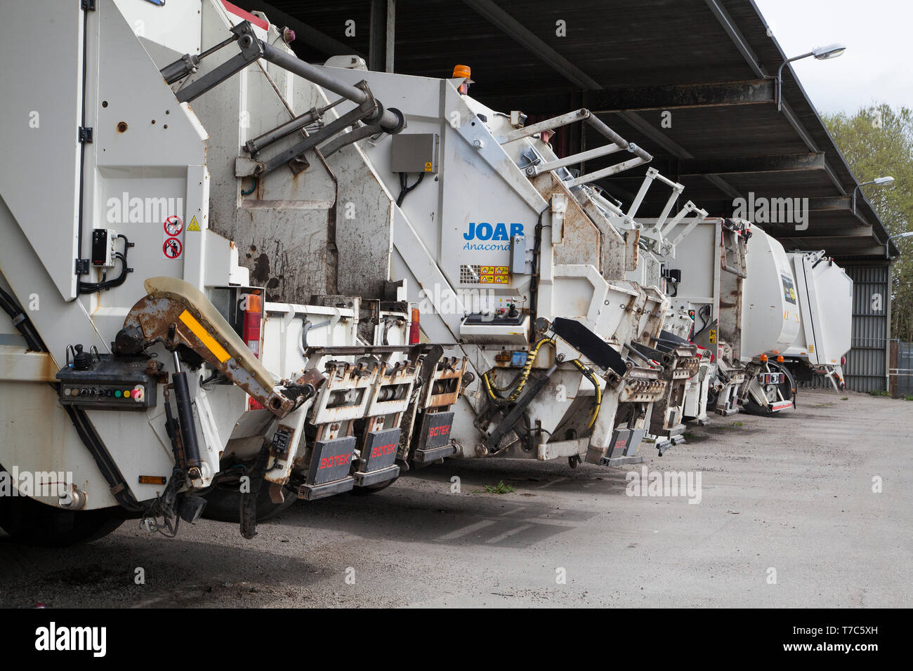 Müllwagen für Garbage Collection Stockfoto