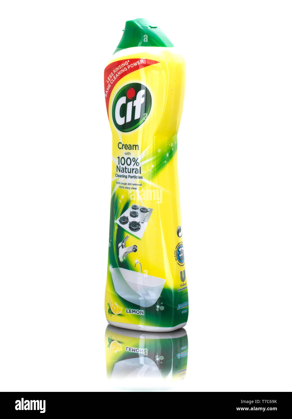 SWINDON, Großbritannien - 06.Mai 2019: Flasche Cif auf weißem Hintergrund Stockfoto