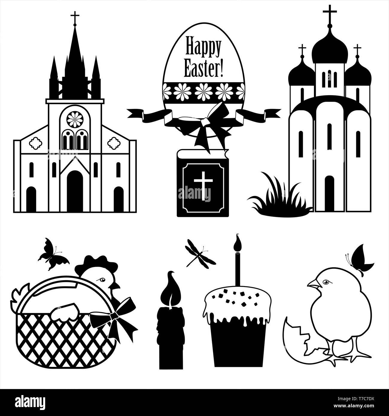 Frohe Ostern. Stock Vektor Frohe Ostern. Stock Vektor