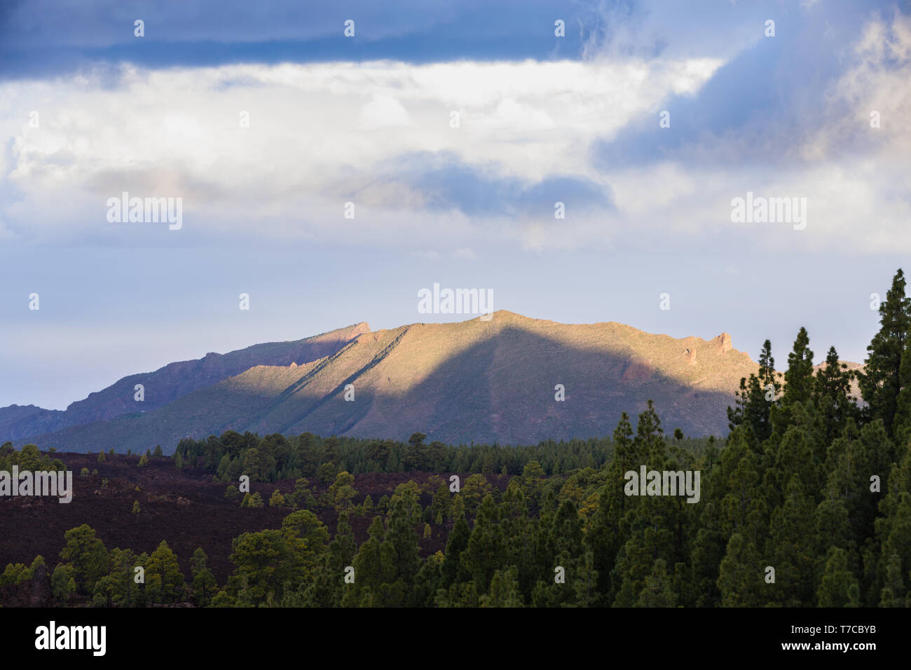Hohen vulkanischen Gebirgskette von Teneriffa, Kanarische Inseln, Spanien Stockfoto