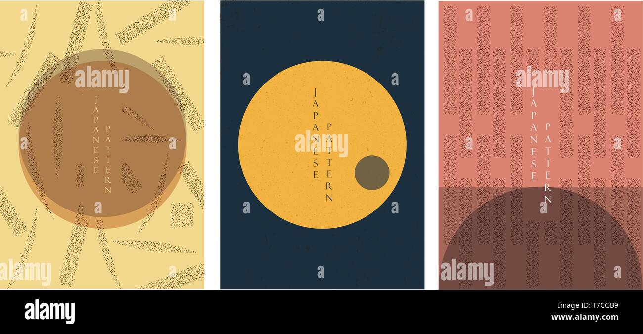 Geometrische Vorlage Vektor. Kreis Muster im japanischen Stil. Stock Vektor