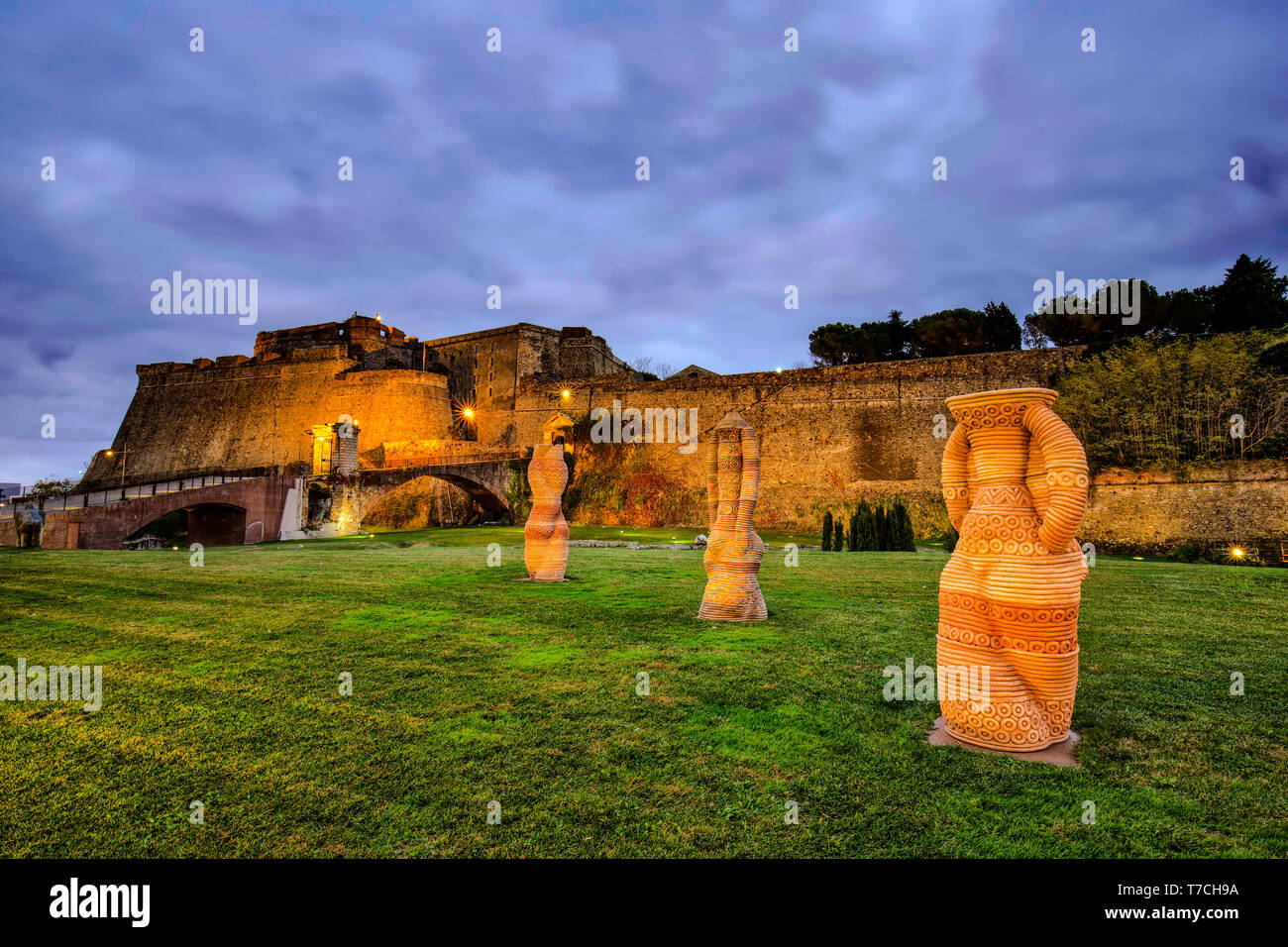 Italien Ligurien Savona - die Festung der Priamar ist einer der Orte, die Sie nicht verpassen sollten bei einem Besuch in Savona, historischen Wahrzeichen der Stadt Stockfoto