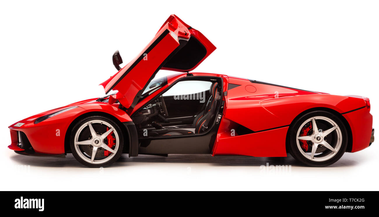 Roten Ferrari La Ferrari Stockfoto