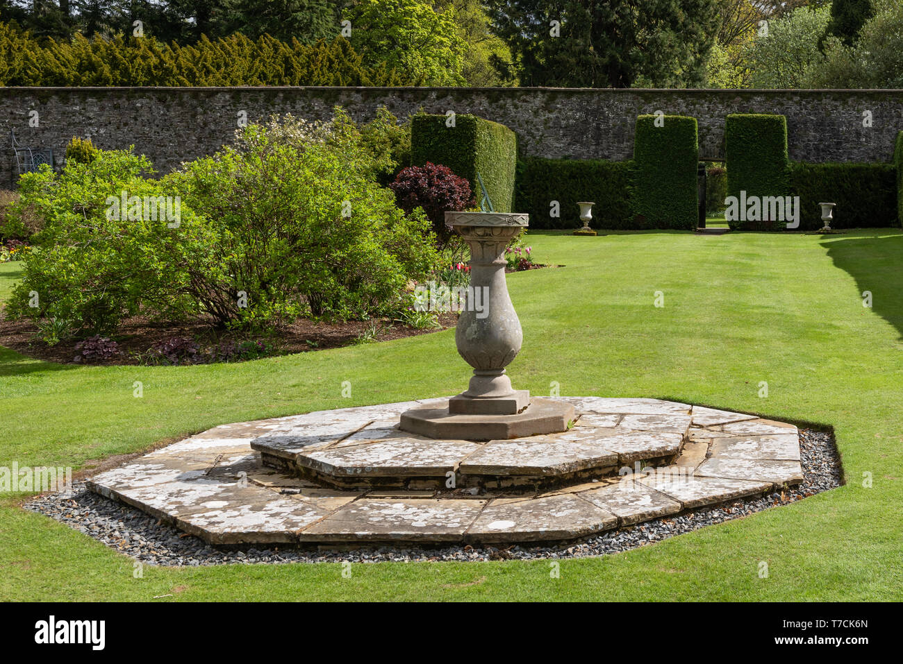 Innerhalb der ummauerten Garten in der Nähe von Peebles Kailzie im Tweed Valley Schottland Stockfoto