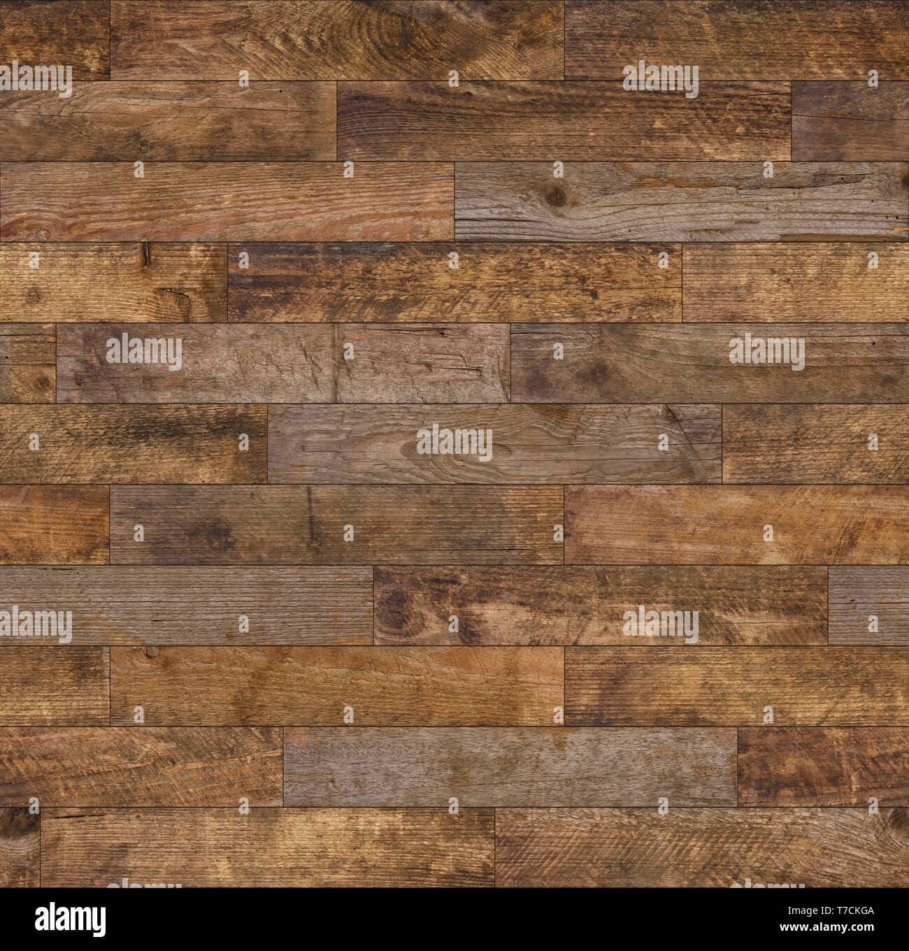 Rustikale nahtlose Holz Textur. Jahrgang natürlich verwittertem Dielen nahtlos Holzboden Hintergrund, scharf und sehr detailliert. Stockfoto