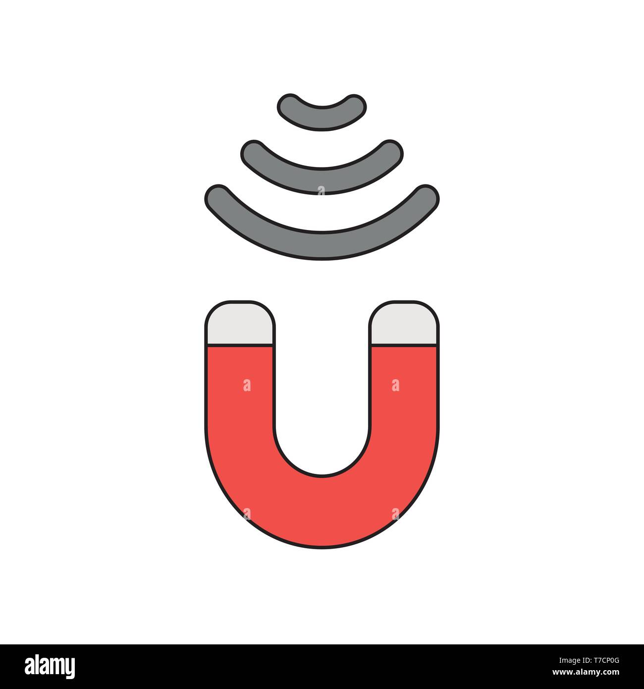 Vektor Symbol der roten Magneten anziehen. Stock Vektor