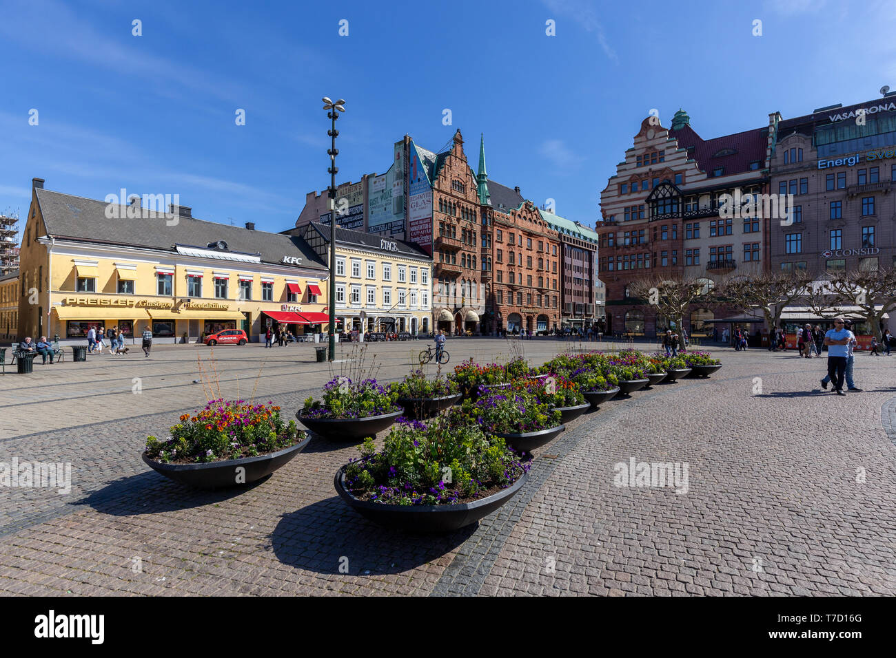 Großen Platz in Malmö, Schweden Stockfoto