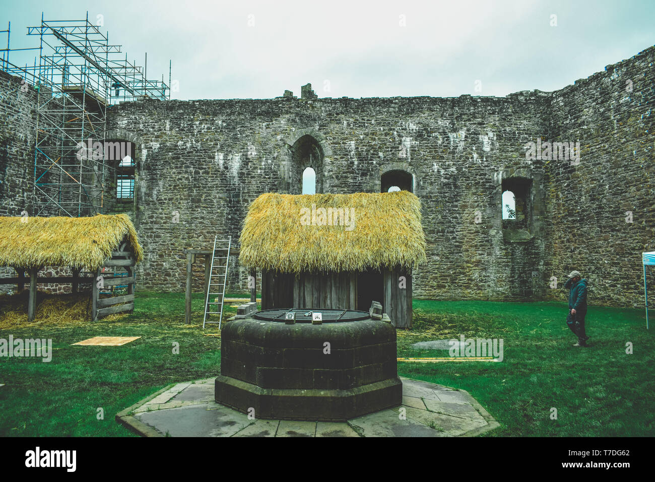 Doune Castle in Schottland, wo Spiel der Throne gefilmt wird - Winterfell Schloss Stockfoto