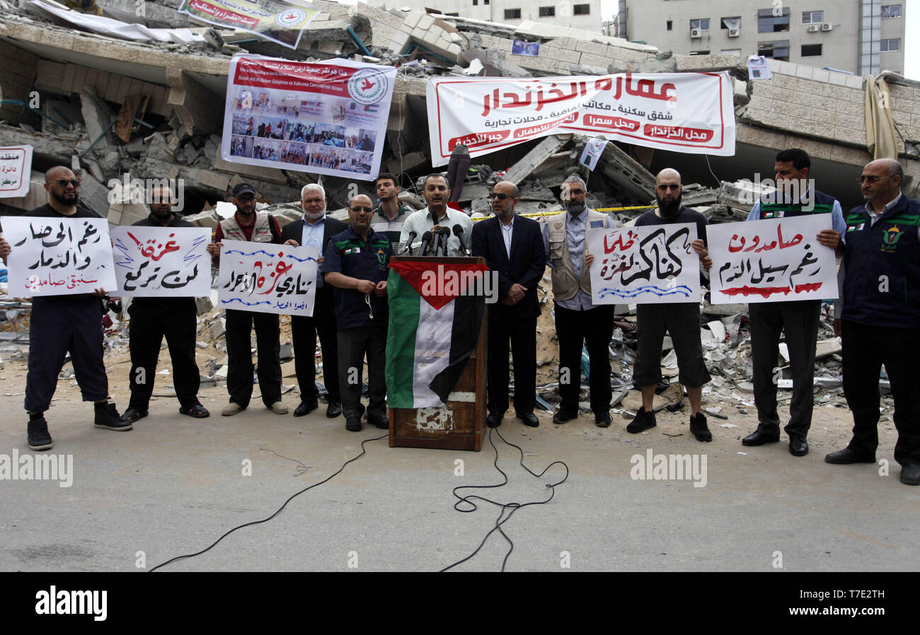Gaza, Gazastreifen, palästinensischen Gebiet. 7. Mai, 2019. Mitglieder ...