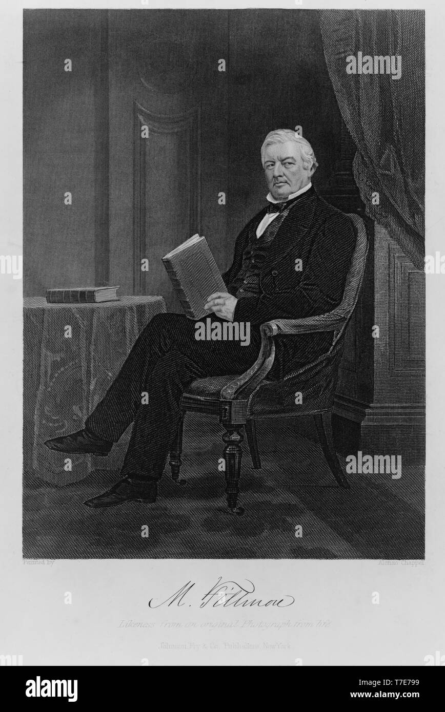 M. Fillmore, Gleichnis von einem Originalfoto aus dem Leben, von Alonzo Chappel, Johnson, Braten & Co., Publishers, New York, 1862 lackiert Stockfoto