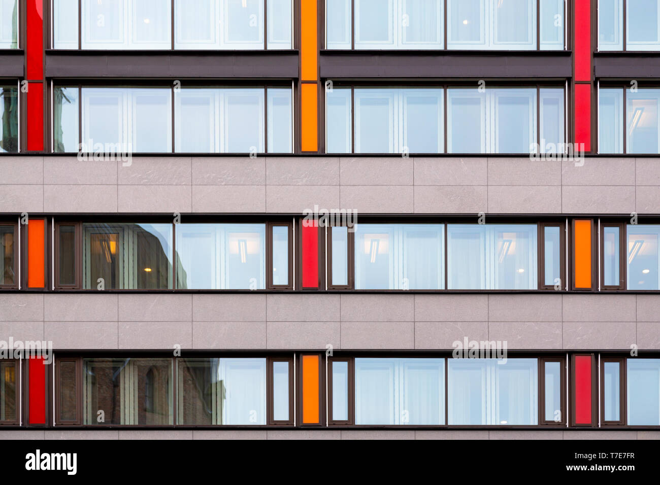 Moderne europäische Bürogebäude Wand Textur Stockfoto