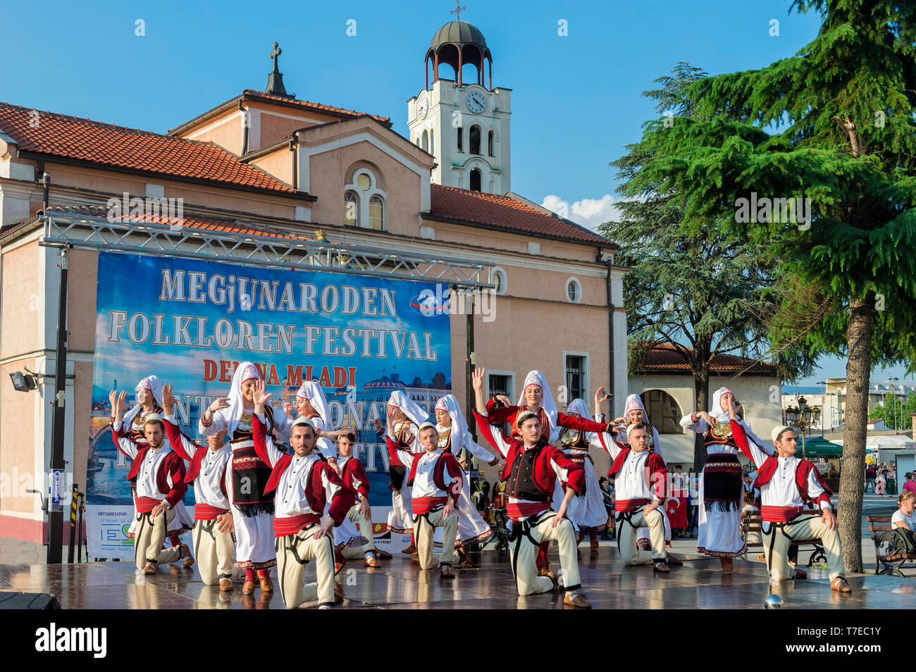 Internationale Folklore Festival, Weltjugendtag, Skopje, Mazedonien Stockfoto