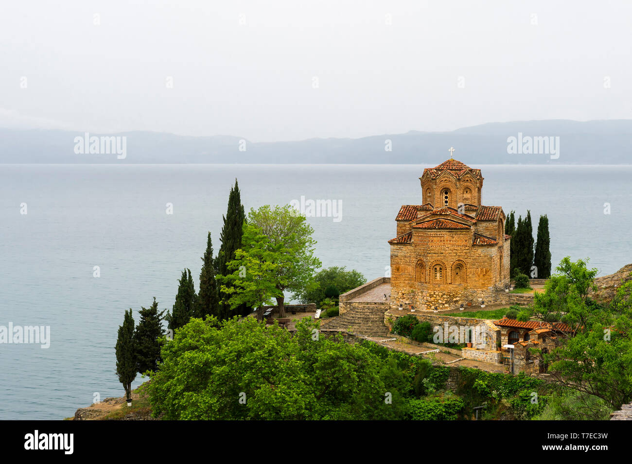 Der hl. Johannes Theologian-Kaneo Kirche, Ohrid See, Mazedonien Stockfoto