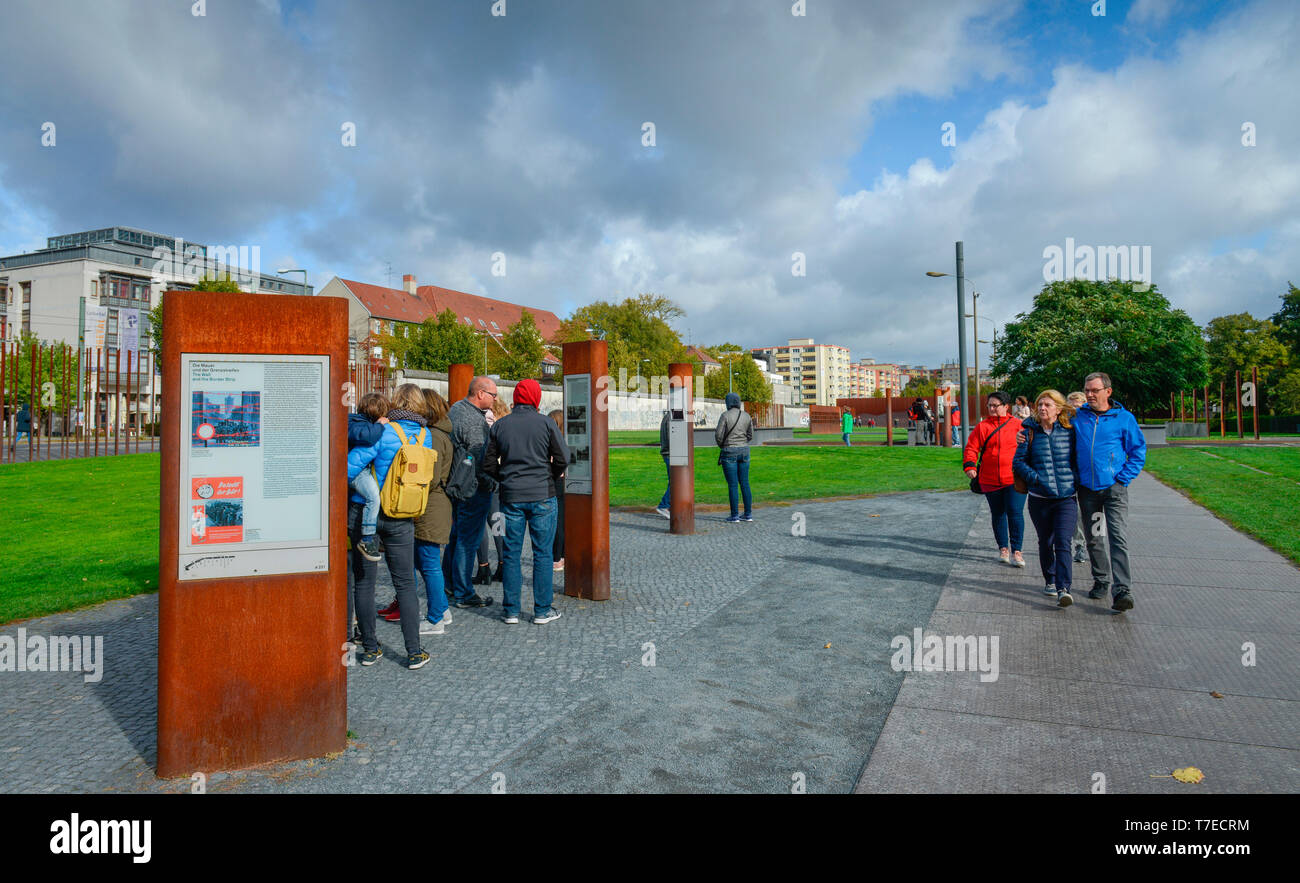 Gedenkstaette Berliner Mauer, Bernauer Straße, Mitte, Berlin, Deutschland Stockfoto