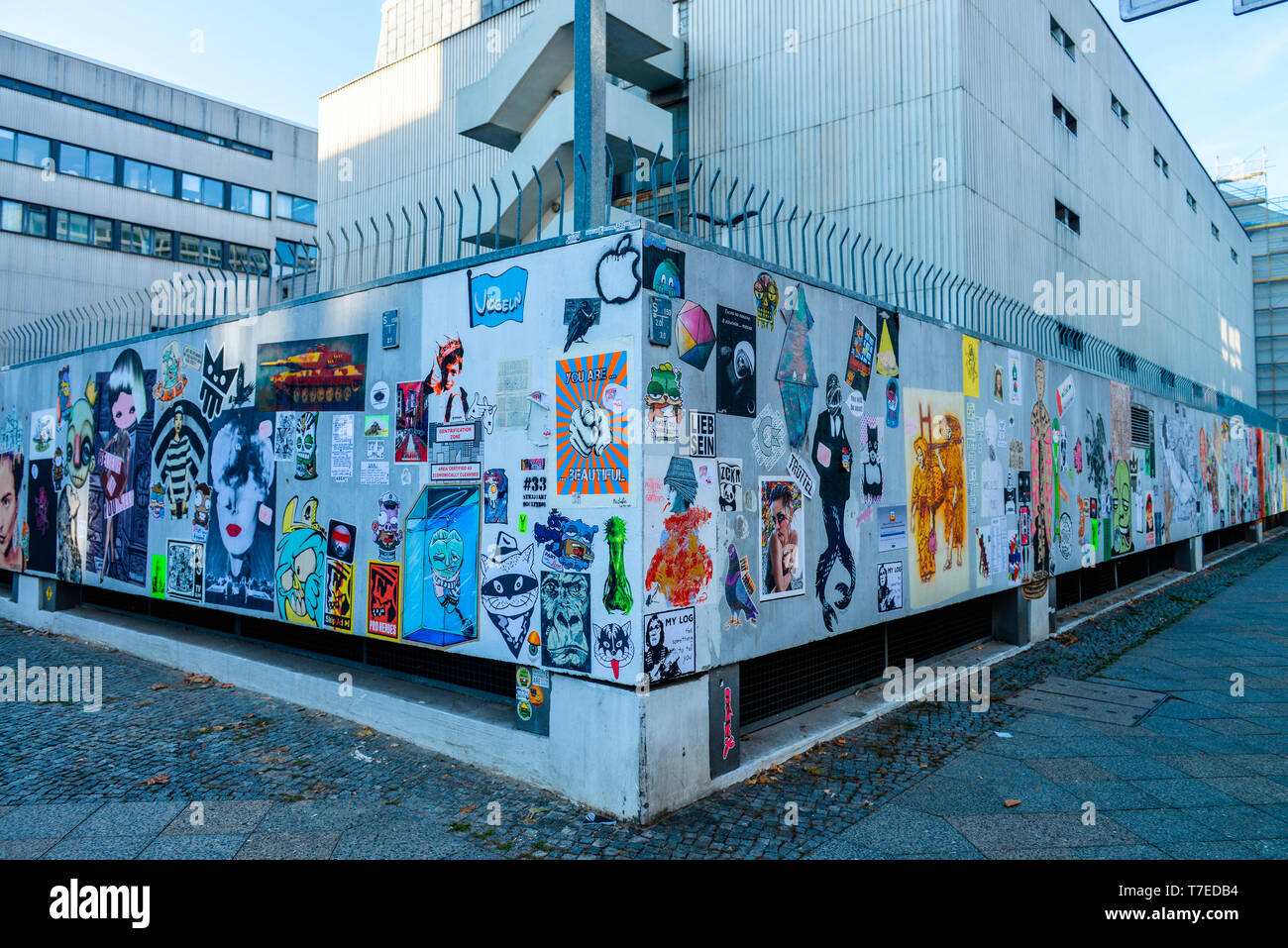 Paste-up-Festival, Deutsche Oper, Krumme Straße, Zillestrasse, Charlottenburg, Berlin, Deutschland Stockfoto