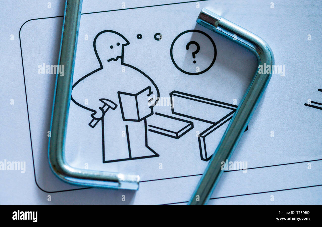 IKEA Einbauanleitung Stockfoto