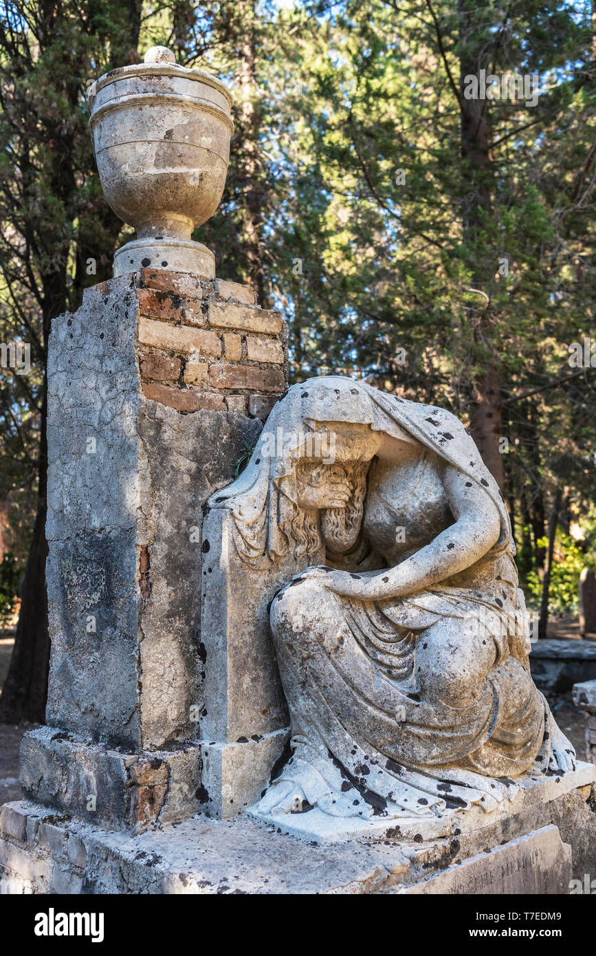 Gräber, Britischer Friedhof, Kerkyra, Korfu, Ionische Inseln, Griechenland Stockfoto