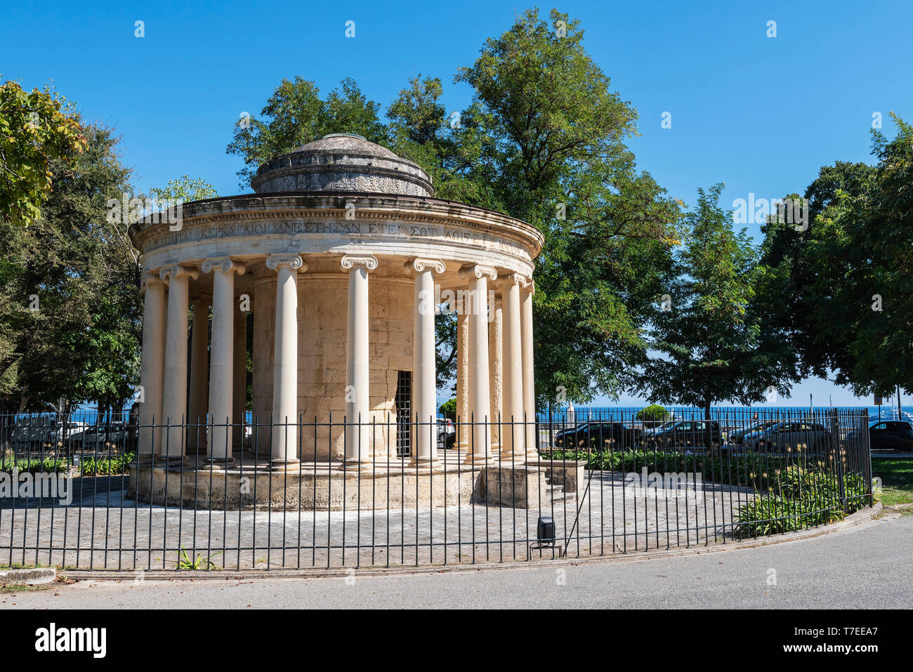 Maitland, runde Tempel, Esplanade, Altstadt, Kerkyra, Korfu, Ionische Inseln, Griechenland Stockfoto