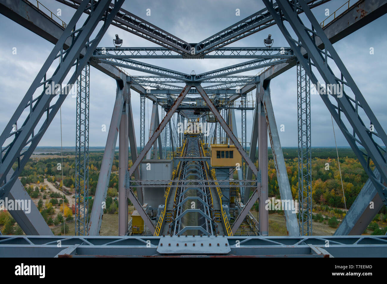 Besucherbergwerk F60 Lichterfeld Abraumfoerderbruecke, Landkreis Elbe-Elster, Brandenburg, Deutschland Stockfoto