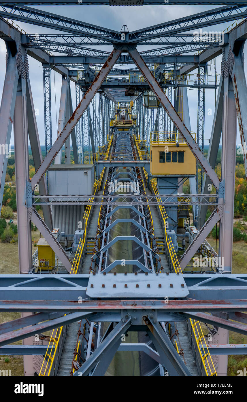 Besucherbergwerk F60 Lichterfeld Abraumfoerderbruecke, Landkreis Elbe-Elster, Brandenburg, Deutschland Stockfoto