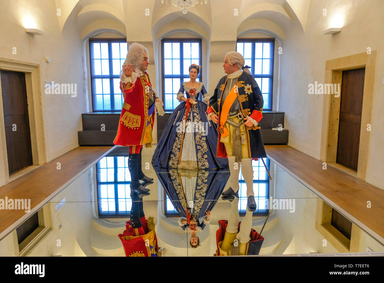 Figuren, Dauerausstellung, Festung Königstein, Saechsischen Schweiz, Sachsen, Deutschland, Burg K÷Königstein Stockfoto