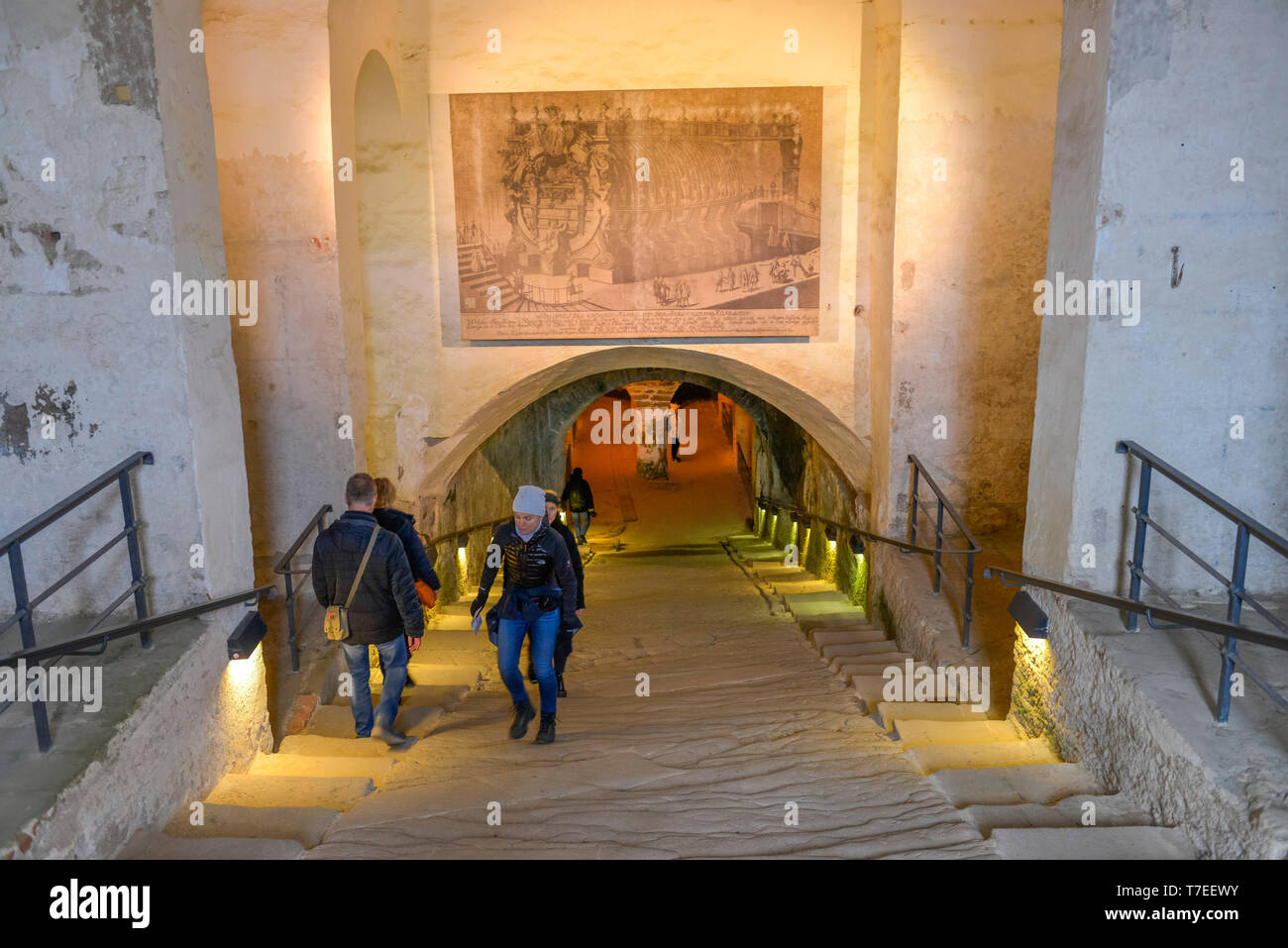 Festungsmagazin, Festung Königstein, Saechsischen Schweiz, Sachsen, Deutschland, Burg K÷Königstein Stockfoto