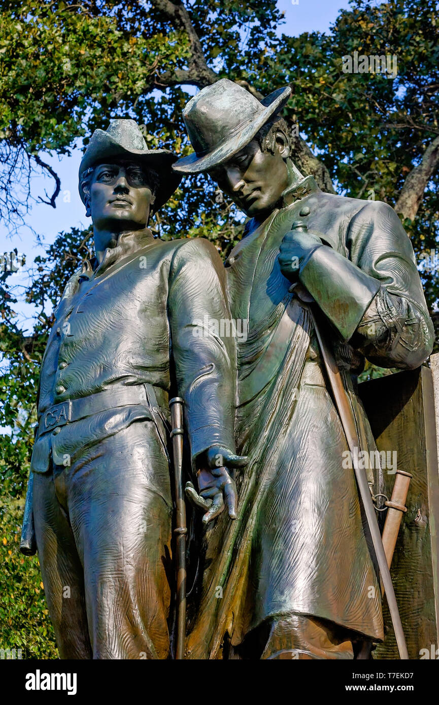 Ein Confederate Memorial zu "Der verlorene Sache" dargestellt, in Silo National Military Park, Sept. 21, 2016, in Silo, Tennessee ist. Stockfoto