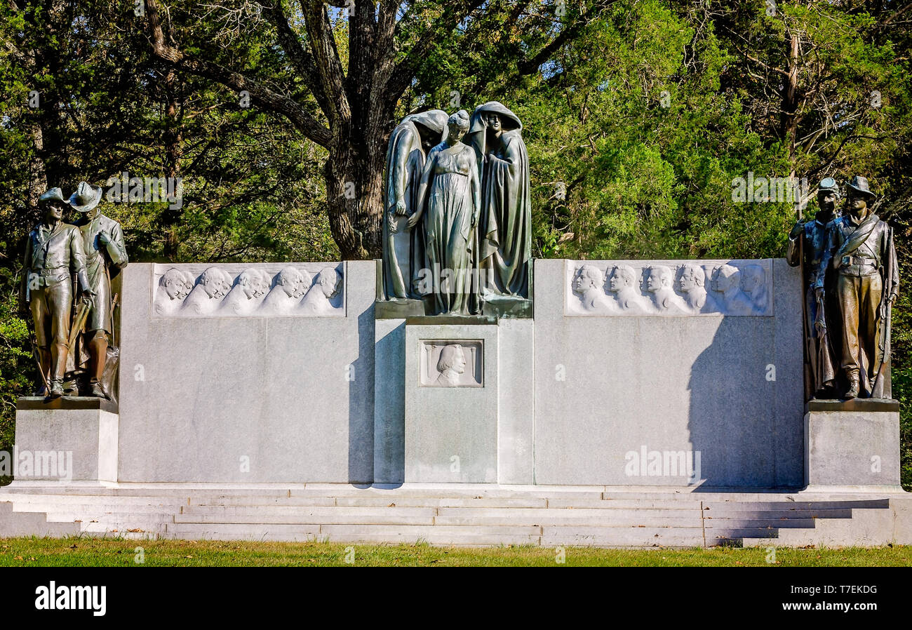 Ein Confederate Memorial zu "Der verlorene Sache" dargestellt, in Silo National Military Park, Sept. 21, 2016, in Silo, Tennessee ist. Stockfoto