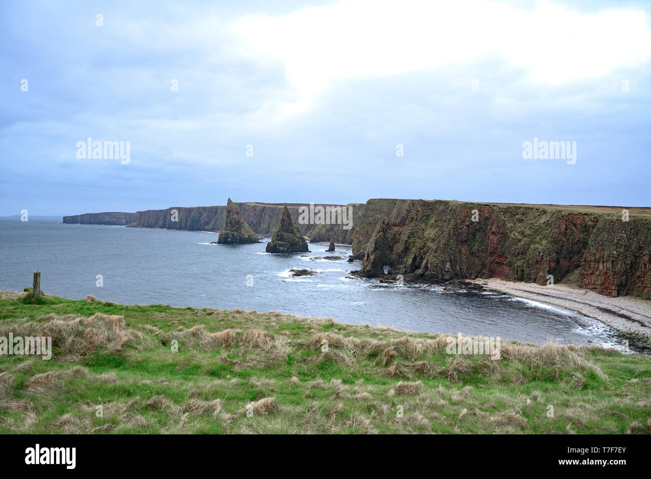 Duncansby Stapel in der Nähe von Duncansby Head in Caithness, Schottland Stockfoto