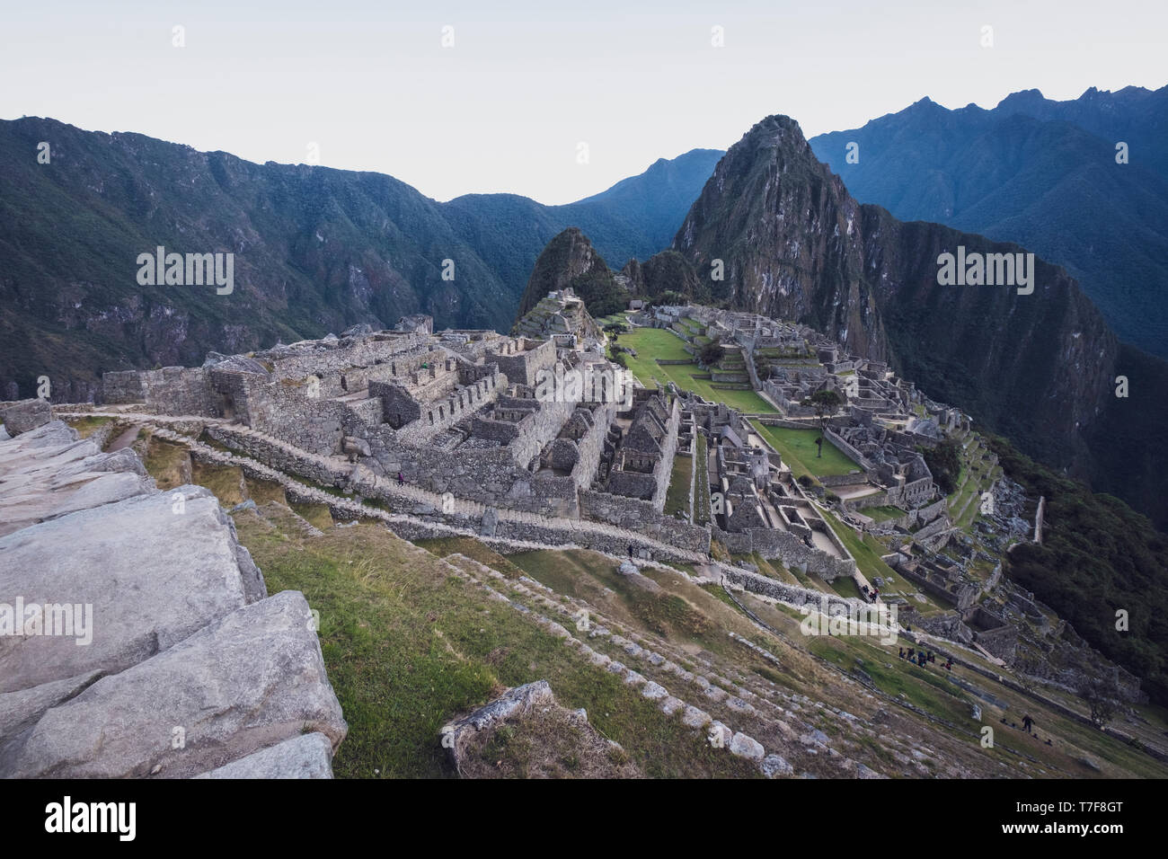 Außergewöhnliche Archäologische Stätte Machu Picchu am frühen Morgen, Peru Stockfoto