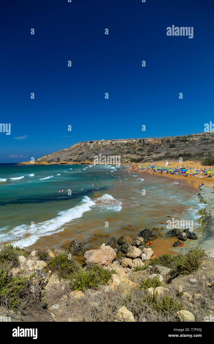 Malta, Gozo, Ramla Bay Stockfoto