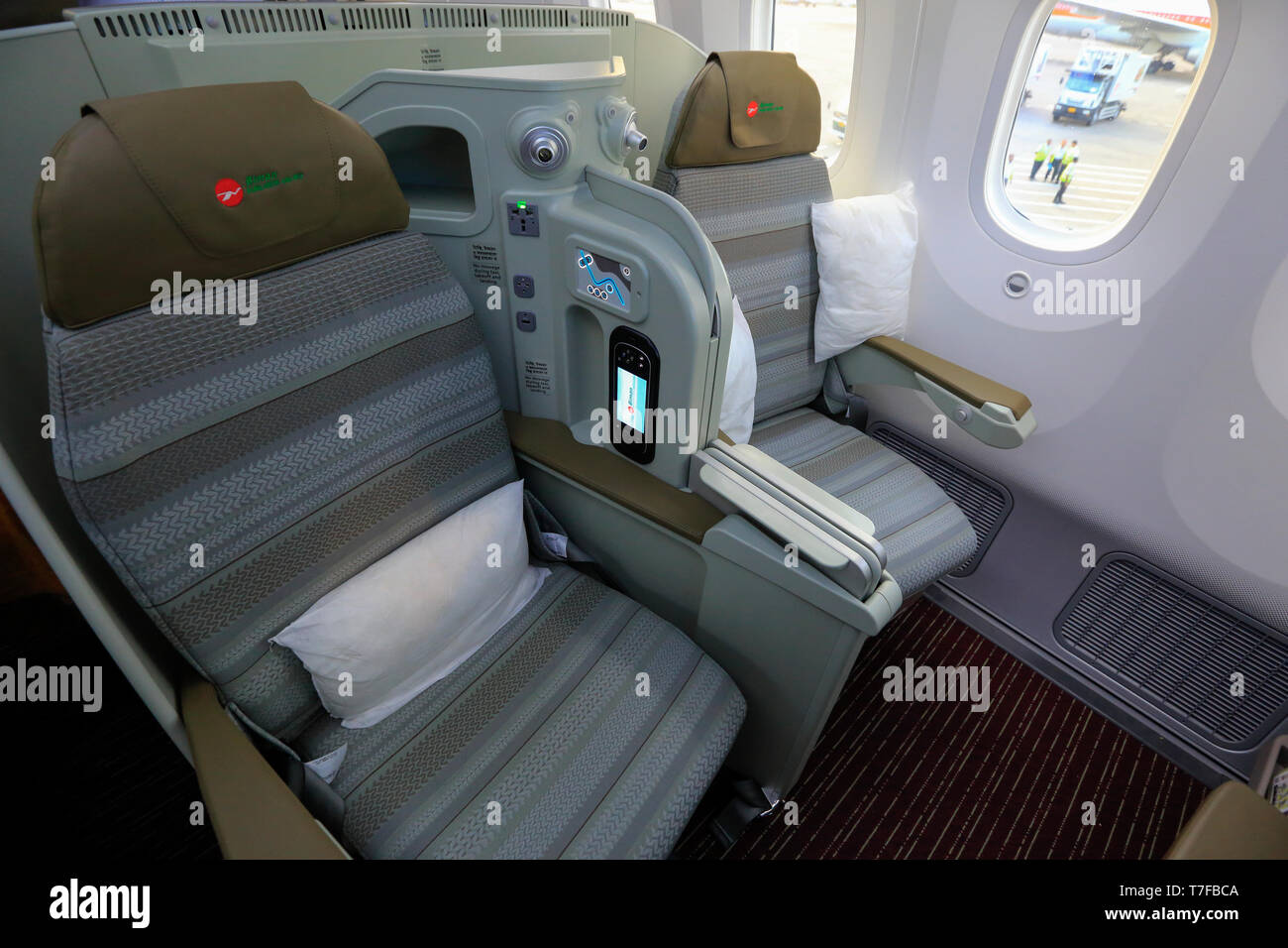 Boeing 787 Dreamliner Interior Stockfotos Boeing 787