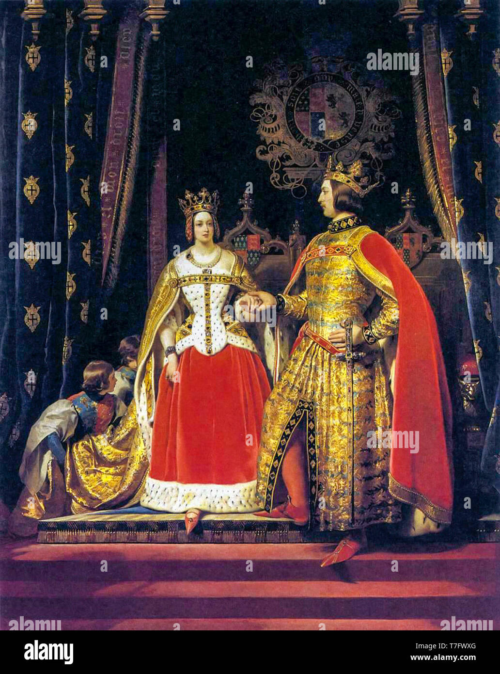 Edwin Henry Landseer, Königin Victoria und Prinz Albert am Bal Costumé vom 12. Mai 1842, 1842 Stockfoto