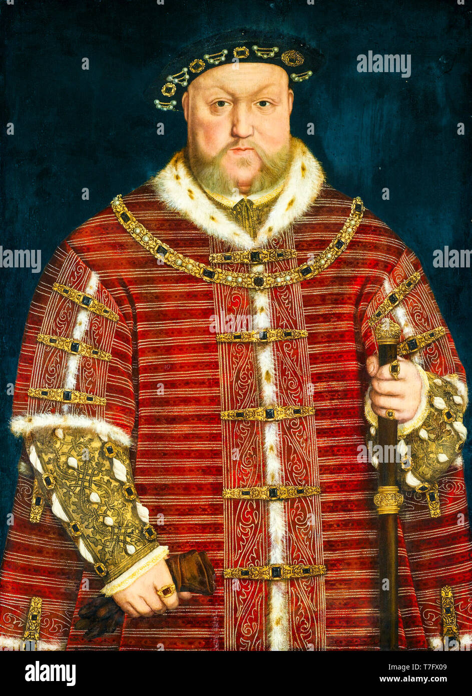 Portrait von Heinrich VIII. von England (1491-1547), nachdem Hans Holbein, 1542 aka Castle Howard portrait Stockfoto