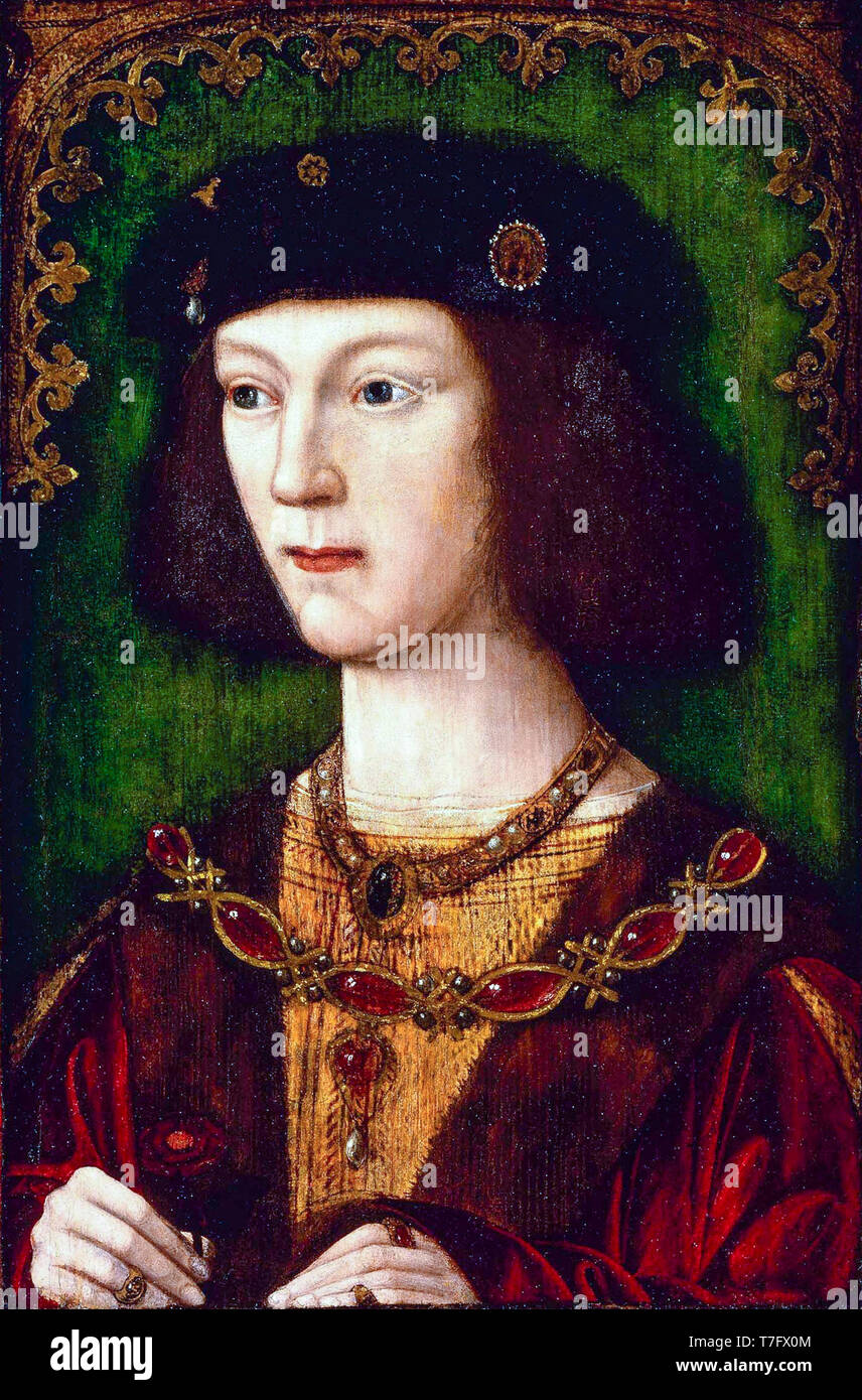 Portrait von Heinrich VIII. von England (1491-1547), Englisch Schule, C. 1513 Stockfoto