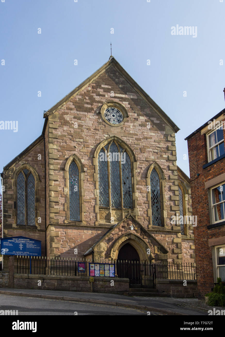 Vereinigte Kirche an wirksworth Stadt reformiert, Derbyshire Peak District DE Stockfoto