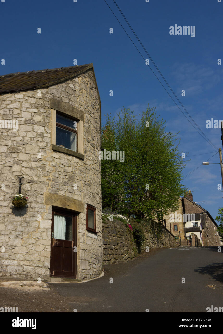 Abgerundete Gebäude im Wirksworth Stadt, Derbyshire Peak District DE Stockfoto